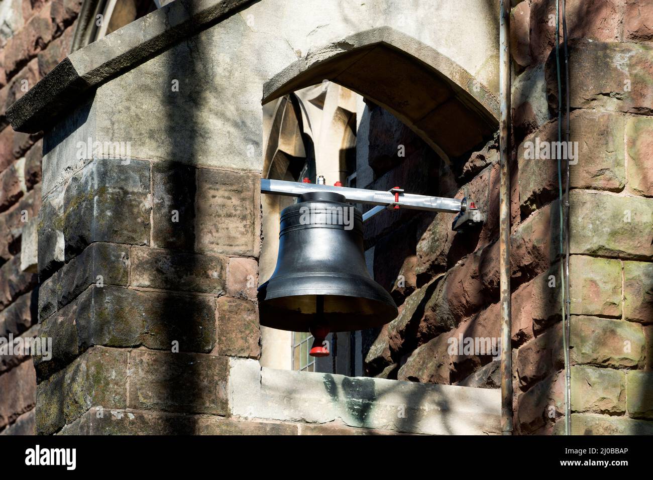 An exterior bell on St. Margaret`s Church, Olton, West Midlands